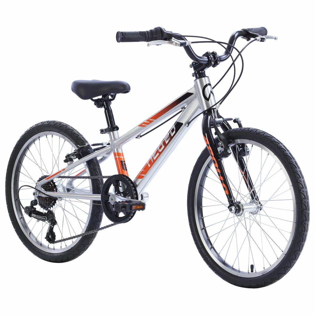 Bikes Apollo Neo 20" Kids Bike 6-Speed Brushed Alloy/Black/Orange 3 Bikes Apollo Neo 20" Kids Bike 6-Speed Brushed Alloy/Black/Orange