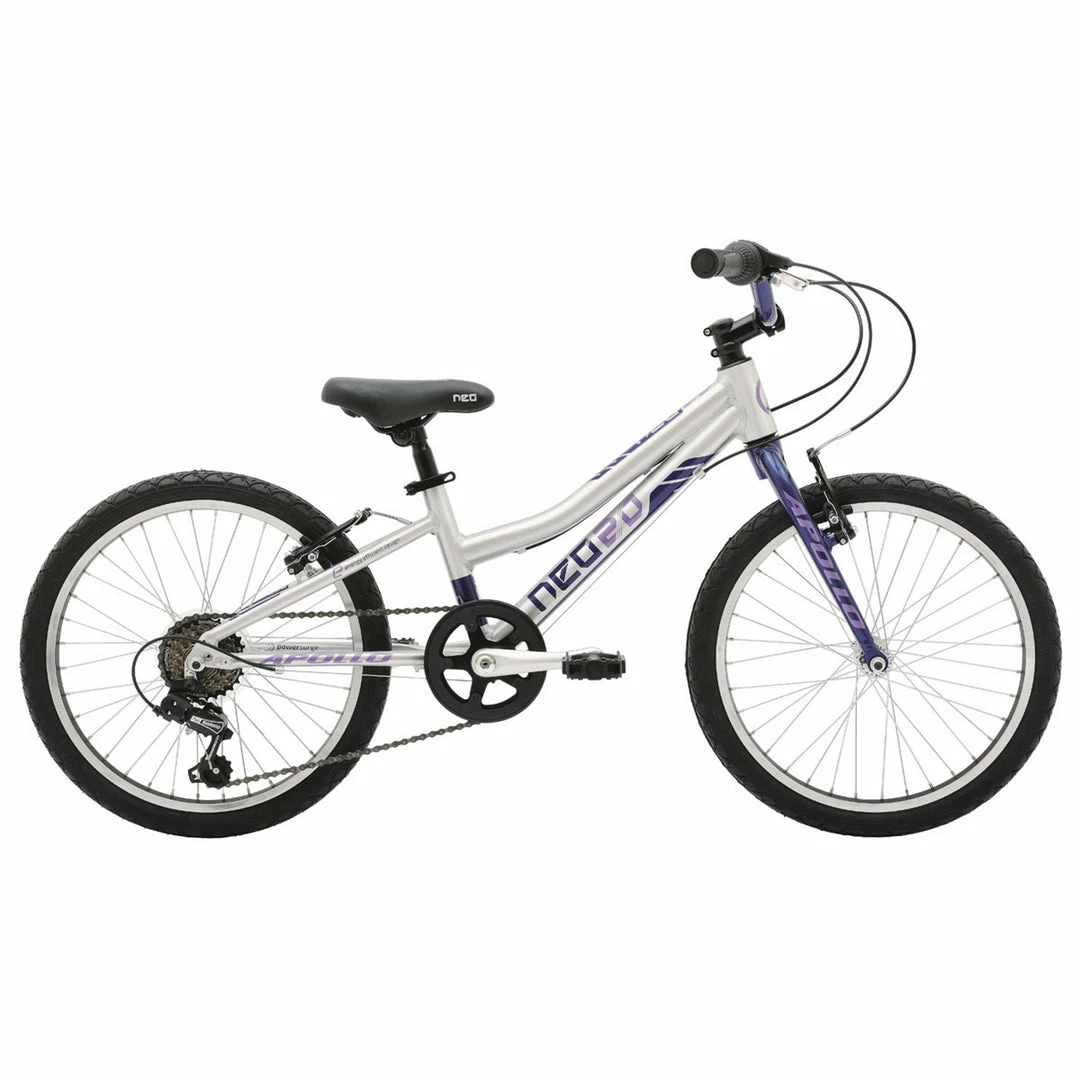 Apollo Neo 20" Kids Bike 6-Speed Alloy/Lavender Bikes 1 Apollo Neo 20" Kids Bike 6-Speed Alloy/Lavender Bikes