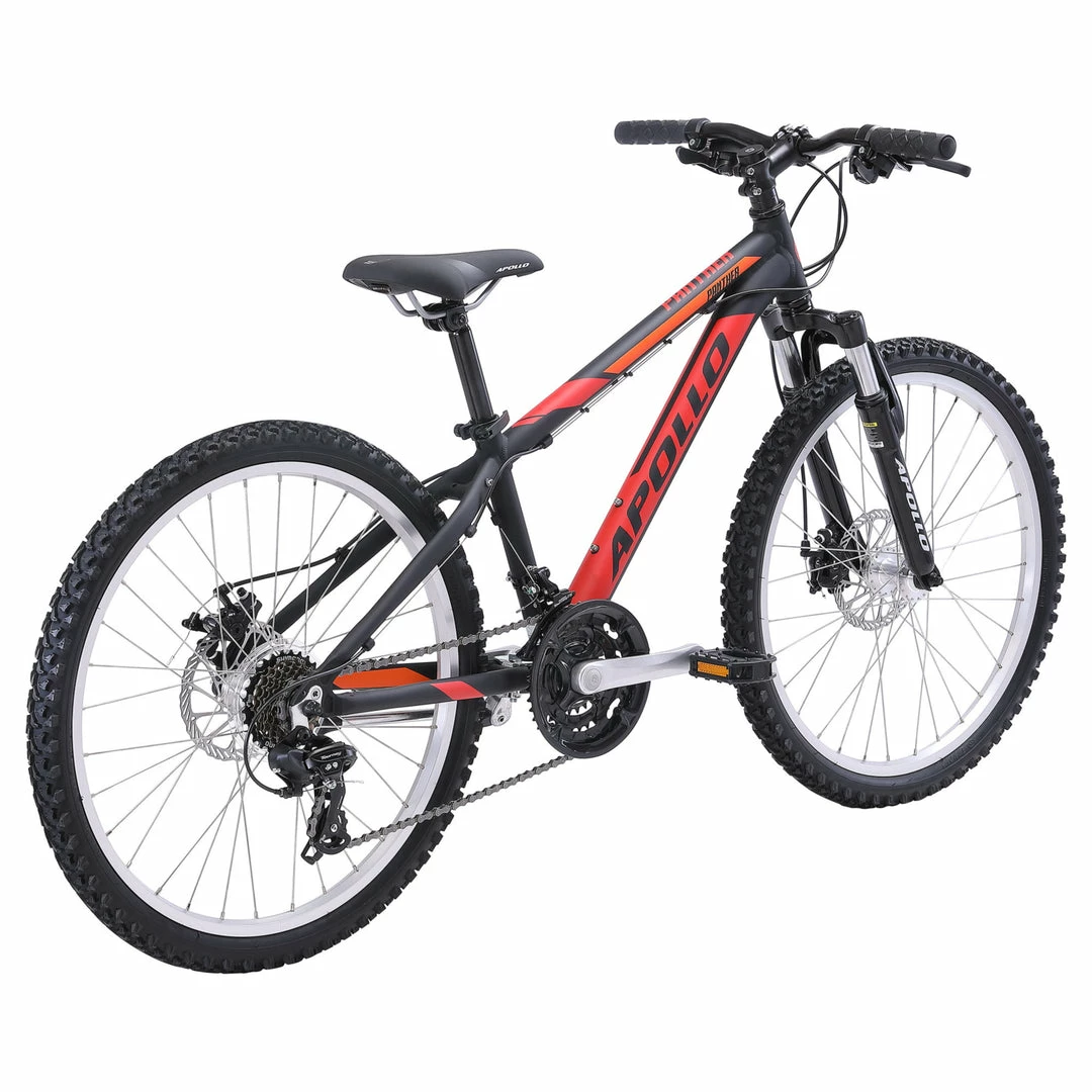 Apollo Panther 24" Kids Mountain Bike Matte Black/Red/Orange 3 Apollo Panther 24" Kids Mountain Bike Matte Black/Red/Orange