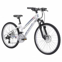 Apollo Verve 24" Kids Mountain Bike Gloss White/Navy/Pink Bikes