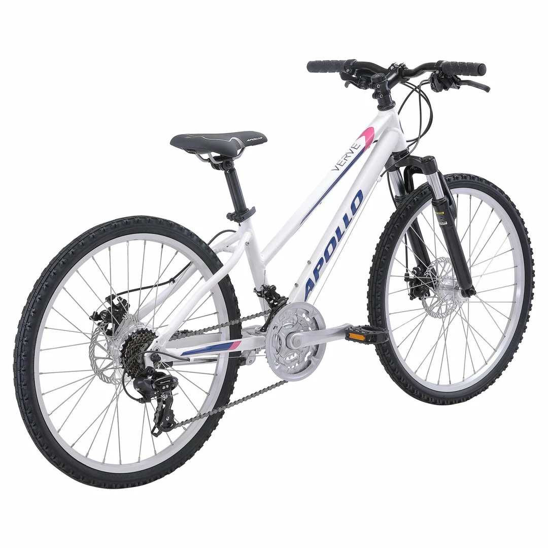 Apollo Verve 24" Kids Mountain Bike Gloss White/Navy/Pink Bikes 3 Apollo Verve 24" Kids Mountain Bike Gloss White/Navy/Pink Bikes