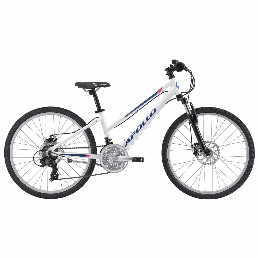 Apollo Verve 24" Kids Mountain Bike Gloss White/Navy/Pink Bikes 1 Apollo Verve 24" Kids Mountain Bike Gloss White/Navy/Pink Bikes