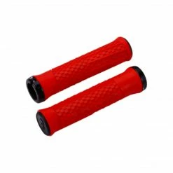 Parts & Maintenance BBB 'PYTHON' MTB GRIP 142mm RED / BLACK LOCKRING