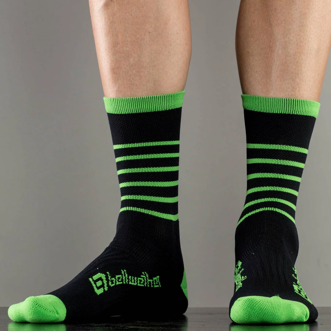 Apparel Bellwether Blitz Socks Black/Citrus 3 Apparel Bellwether Blitz Socks Black/Citrus