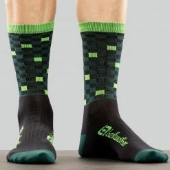 Apparel Bellwether Pixel Socks Black/Forest/Citrus