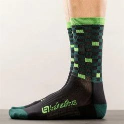 Apparel Bellwether Pixel Socks Black/Forest/Citrus