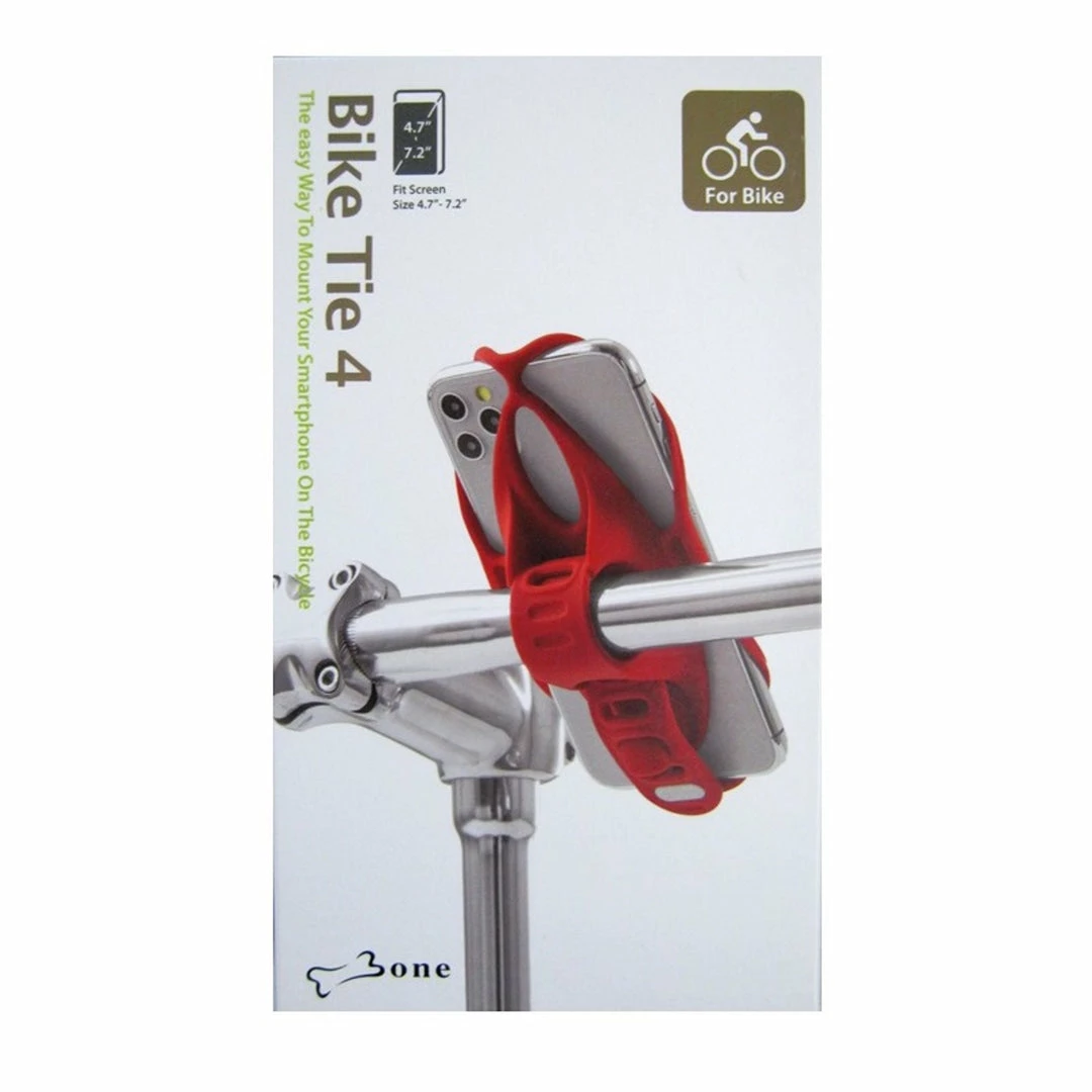 Bone Bike Tie 4 Smartphone Handlebar Holder 4.7'' To 7.2'' Red 4 Bone Bike Tie 4 Smartphone Handlebar Holder 4.7'' To 7.2'' Red