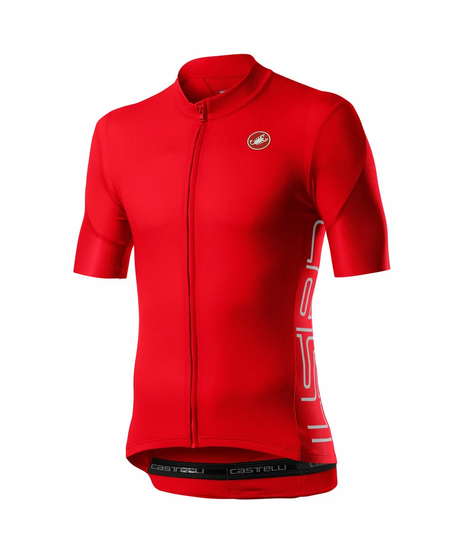 Apparel Castelli Entrata V Jersey Fiery Red 1 Apparel Castelli Entrata V Jersey Fiery Red