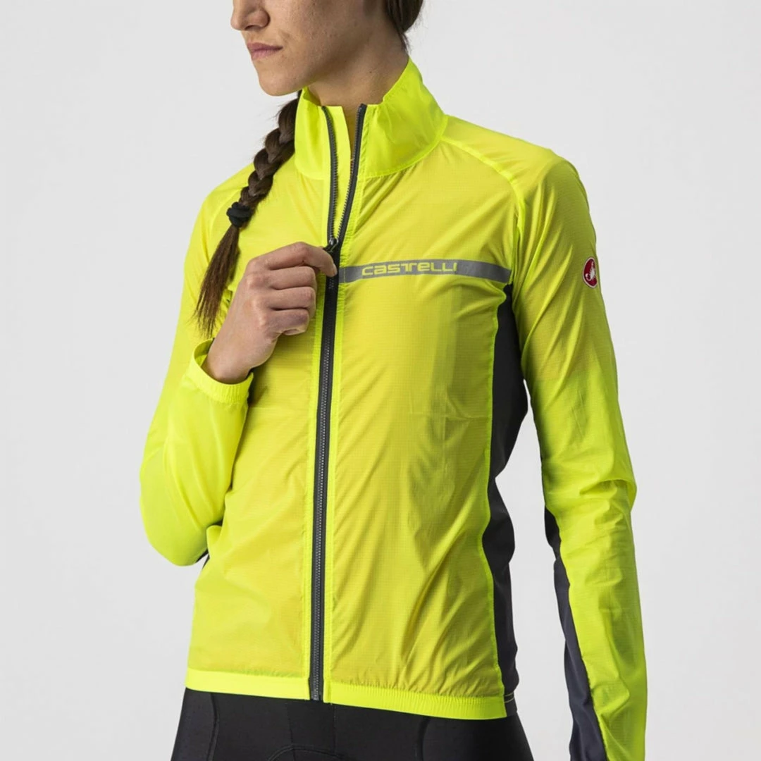 Apparel Castelli Squadra Stretch Women’s Jacket Yellow 2 Apparel Castelli Squadra Stretch Women’s Jacket Yellow