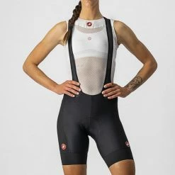 Apparel Castelli Velocissima 2 Women’s Bibshorts Black/Pink Fluro