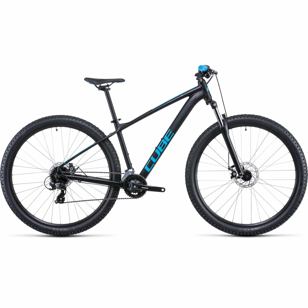 Cube Aim Hardtail Mountain Bike Black 'n' Blue (2022) 1 Cube Aim Hardtail Mountain Bike Black 'n' Blue (2022)
