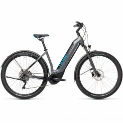Cube Nuride Hybrid Pro 500 Allroad Electric Bike 500wh Battery Grey 'n' Blue (2021) Bikes