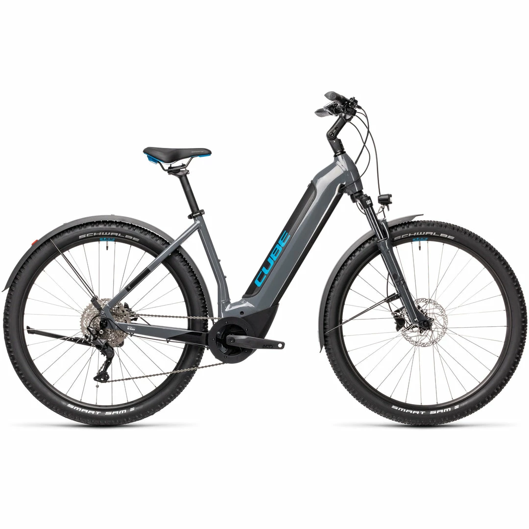 Cube Nuride Hybrid Pro 500 Allroad Electric Bike 500wh Battery Grey 'n' Blue (2021) Bikes 1 Cube Nuride Hybrid Pro 500 Allroad Electric Bike 500wh Battery Grey 'n' Blue (2021) Bikes