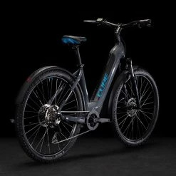 Cube Nuride Hybrid Pro 500 Allroad Electric Bike 500wh Battery Grey 'n' Blue (2021) Bikes