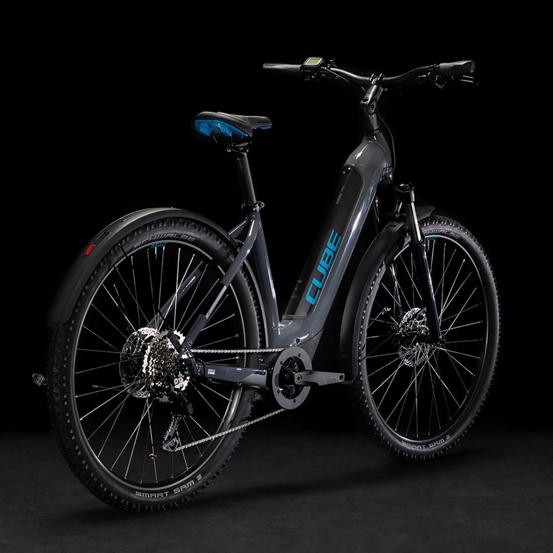 Cube Nuride Hybrid Pro 500 Allroad Electric Bike 500wh Battery Grey 'n' Blue (2021) Bikes 2 Cube Nuride Hybrid Pro 500 Allroad Electric Bike 500wh Battery Grey 'n' Blue (2021) Bikes