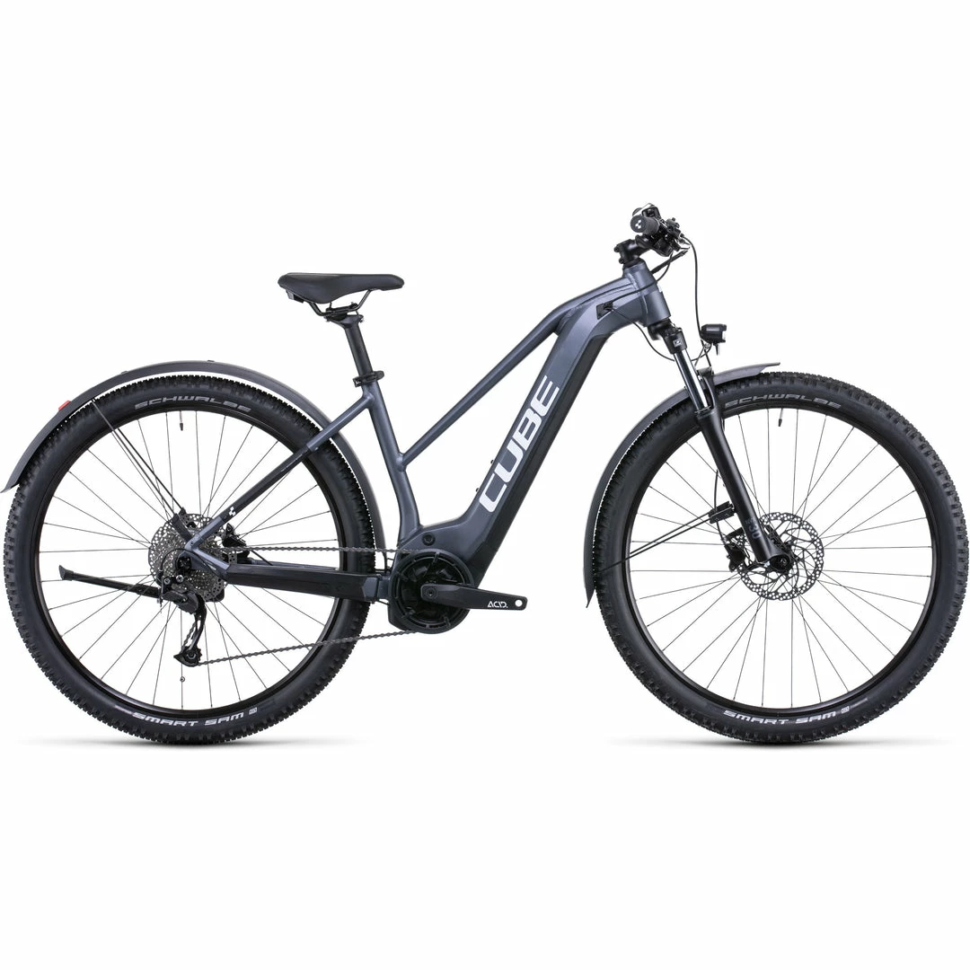 Cube Reaction Hybrid Performance 500 Allroad Electric Bike 504Wh Battery Metallic Grey 'n' White Trapeze (2022) 1 Cube Reaction Hybrid Performance 500 Allroad Electric Bike 504Wh Battery Metallic Grey 'n' White Trapeze (2022)