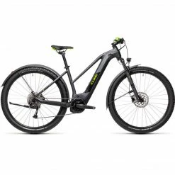 Cube Reaction Hybrid Performance Allroad Trapeze Electric Bike 500wh Battery Iridium 'n' Green (2021)