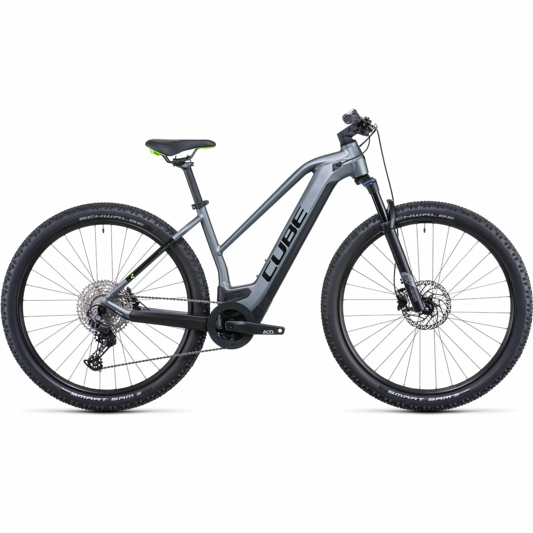 Cube Reaction Hybrid Pro Electric Mountain Bike Trapeze Flash Grey 'n' Green 625Wh Battery (2022) 1 Cube Reaction Hybrid Pro Electric Mountain Bike Trapeze Flash Grey 'n' Green 625Wh Battery (2022)