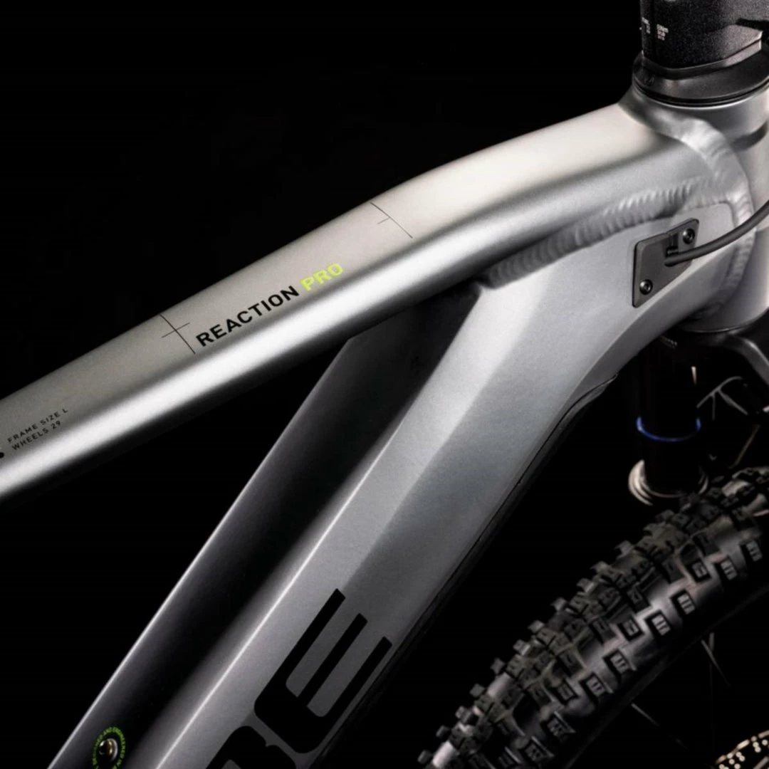 Cube Reaction Hybrid Pro Electric Mountain Bike Trapeze Flash Grey 'n' Green 625Wh Battery (2022) 2 Cube Reaction Hybrid Pro Electric Mountain Bike Trapeze Flash Grey 'n' Green 625Wh Battery (2022)