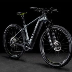 Cube Reaction Hybrid Pro Electric Mountain Bike Flash Grey 'n' Green 625Wh Battery (2022) Bikes