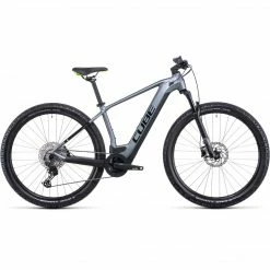Cube Reaction Hybrid Pro Electric Mountain Bike Flash Grey 'n' Green 625Wh Battery (2022) Bikes