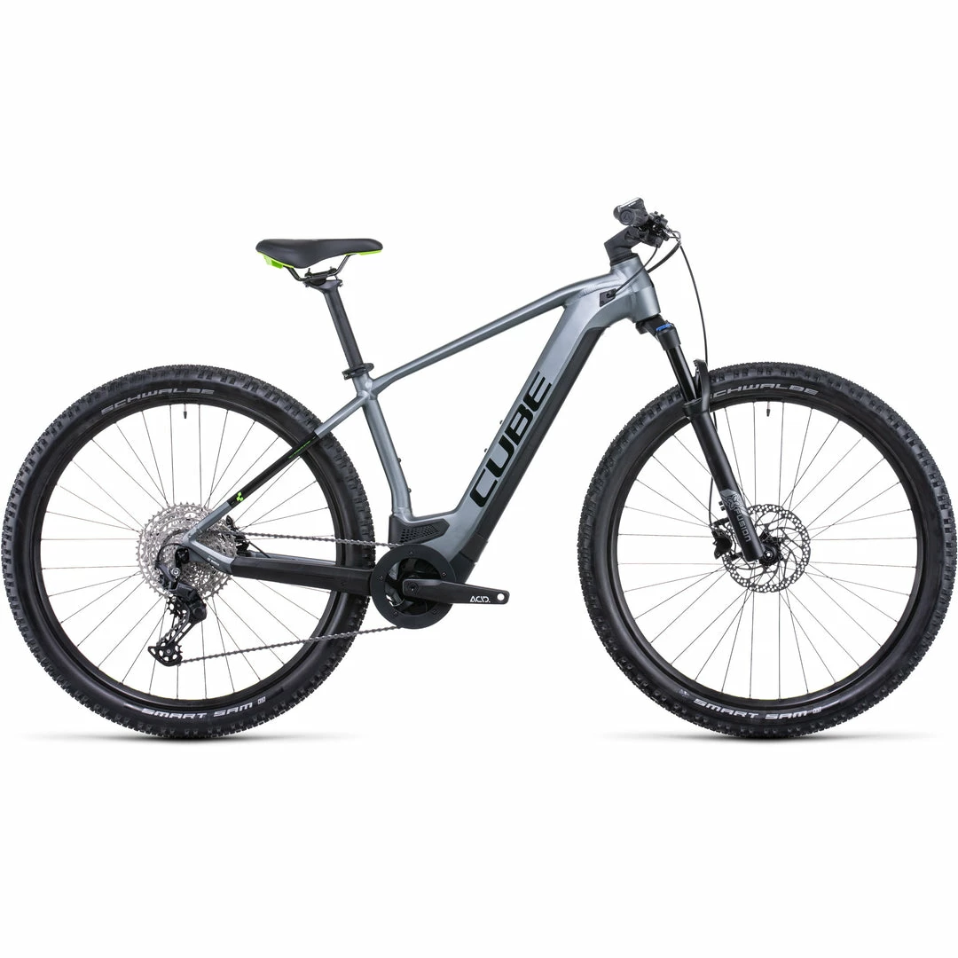 Cube Reaction Hybrid Pro Electric Mountain Bike Flash Grey 'n' Green 625Wh Battery (2022) Bikes 1 Cube Reaction Hybrid Pro Electric Mountain Bike Flash Grey 'n' Green 625Wh Battery (2022) Bikes
