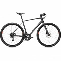 Cube SL Road Flat Bar Road Bike Iridium 'n' Black (2021)