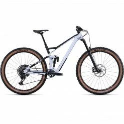 Cube Stereo 150 C:62 Race All-Mountain Bike Flash White 'n' Carbon (2022) Bikes