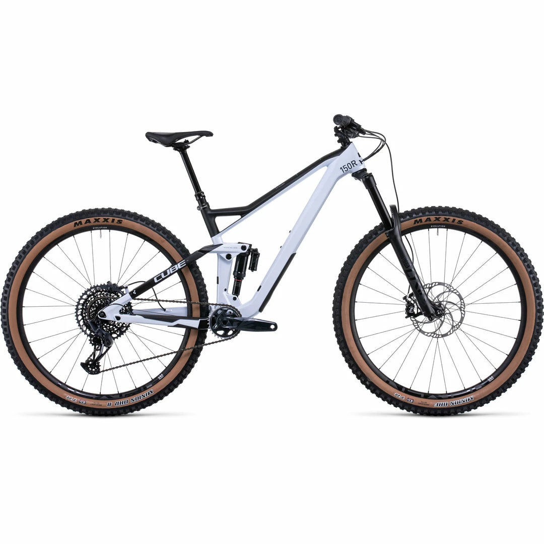 Cube Stereo 150 C:62 Race All-Mountain Bike Flash White 'n' Carbon (2022) Bikes 1 Cube Stereo 150 C:62 Race All-Mountain Bike Flash White 'n' Carbon (2022) Bikes