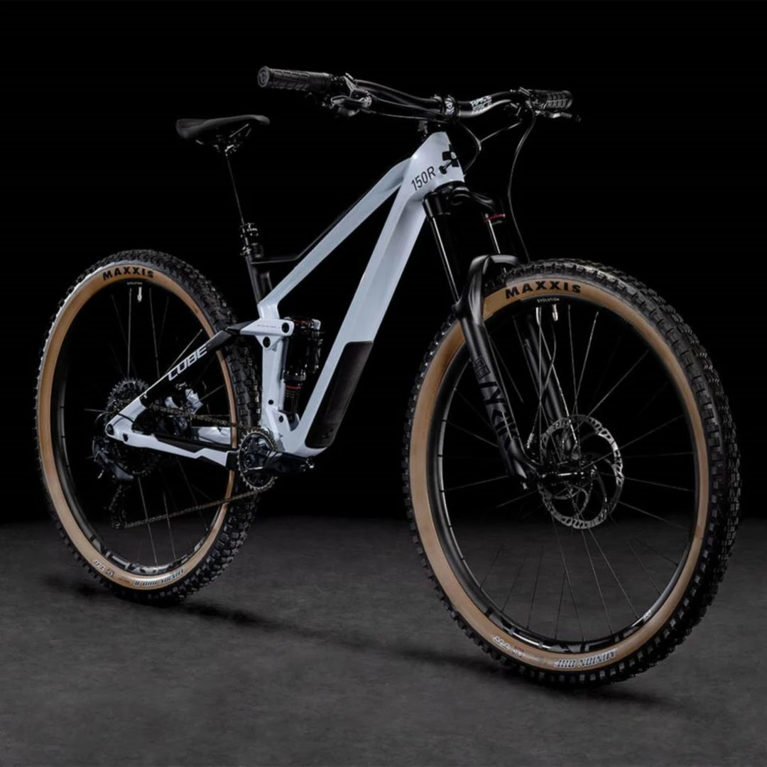 Cube Stereo 150 C:62 Race All-Mountain Bike Flash White 'n' Carbon (2022) Bikes 2 Cube Stereo 150 C:62 Race All-Mountain Bike Flash White 'n' Carbon (2022) Bikes
