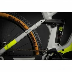 Cube Stereo Hybrid 140 HPC Race Electric Mountain Bike 625wh Battery Grey 'n' Yellow (2021)