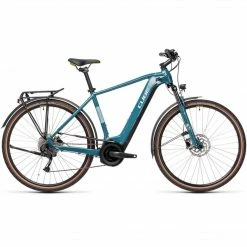 Bikes Cube Touring Hybrid One Electric Bike 500wh Battery Blue 'n' Green (2021)