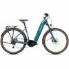 Cube Touring Hybrid One Easy Entry Electric Bike 500wh Battery Blue 'n' Green (2021) Bikes