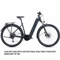 Bikes Cube Touring Hybrid One 500 Electric Bike Trapeze Grey 'n' Blue (2022)