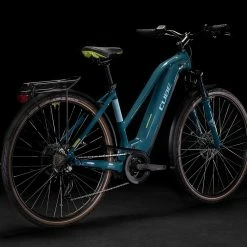 Bikes Cube Touring Hybrid One Trapeze Electric Bike 500wh Battery Blue 'n' Green (2021)