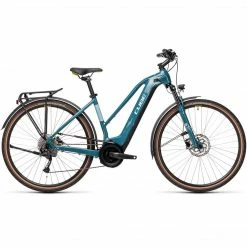 Bikes Cube Touring Hybrid One Trapeze Electric Bike 500wh Battery Blue 'n' Green (2021) 18 Bikes Cube Touring Hybrid One Trapeze Electric Bike 500wh Battery Blue 'n' Green (2021)