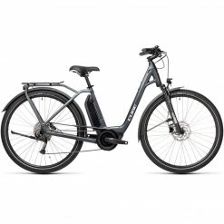 Cube Town Sport Hybrid One Easy Entry Electric Bike 400wh Battery Iridium 'n' Grey (2021)