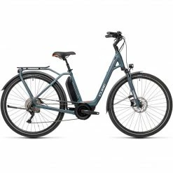 Bikes Cube Town Sport Hybrid Pro Easy Entry Electric Bike 500wh Battery Blue 'n' Red (2021)