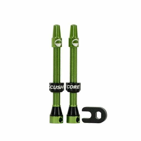CushCore 55mm Tubeless Presta Valve Set Green 1 CushCore 55mm Tubeless Presta Valve Set Green