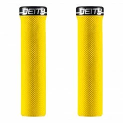 Parts & Maintenance Deity Slimfit Lock-On Grips Yellow With Black Clamp