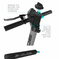 Scooters E-Glide Electric Scooter G60 Gunmetal With Blue 7 Scooters E-Glide Electric Scooter G60 Gunmetal With Blue