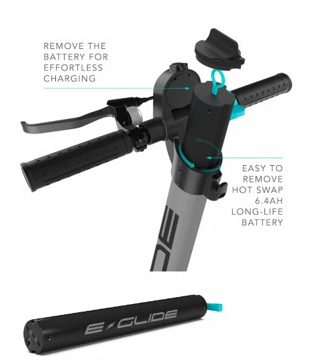 Scooters E-Glide Electric Scooter G60 Gunmetal With Blue 4 Scooters E-Glide Electric Scooter G60 Gunmetal With Blue