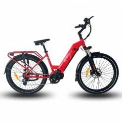 ETRAX Bikes E-Trax MTS ST Electric Hybrid Bike 672wh Battery Red