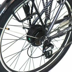 E-Rider City Wave Electric Hybrid Bike 375wh Battery Grey