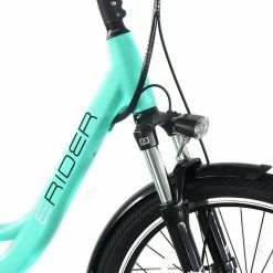 E-Rider City Wave Electric Hybrid Bike 375wh Battery Teal