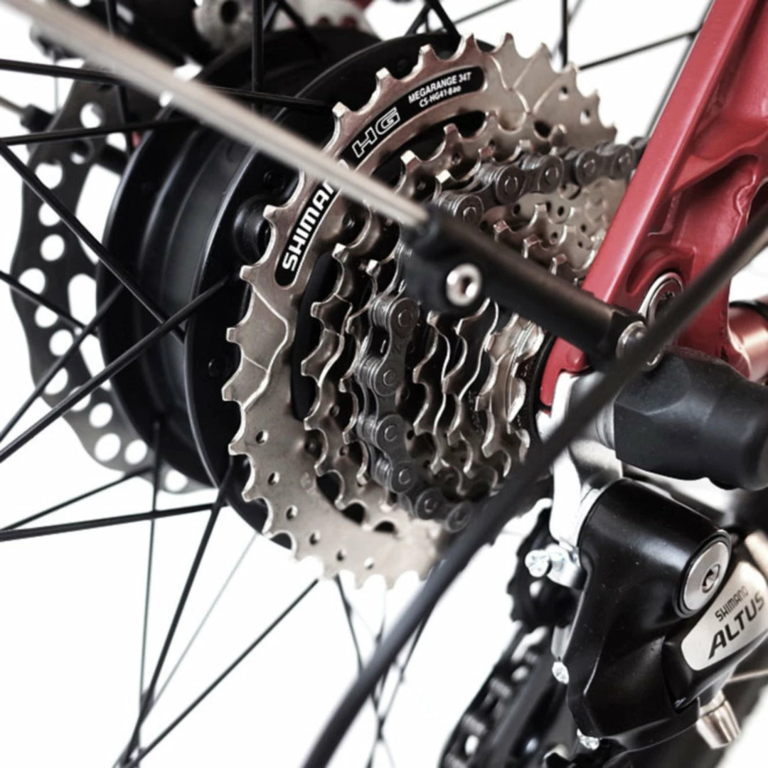 Bikes E-Rider Summit Electric Hybrid Bike 460wh Battery 27.5" Wheels Red 10 Bikes E-Rider Summit Electric Hybrid Bike 460wh Battery 27.5" Wheels Red