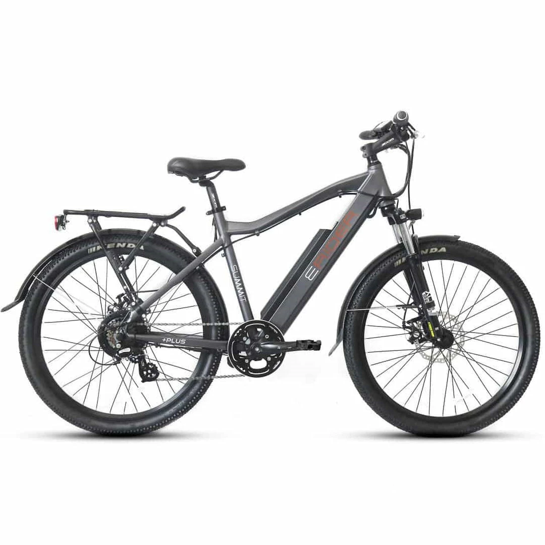 E-Rider Summit Plus Electric Hybrid Bike 460wh Battery 26" Wheels Grey Bikes 1 E-Rider Summit Plus Electric Hybrid Bike 460wh Battery 26" Wheels Grey Bikes