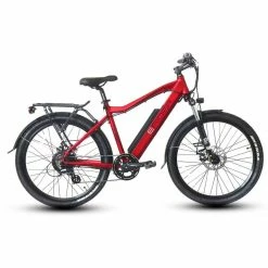 Bikes E-Rider Summit Plus Electric Hybrid Bike 460wh Battery 26" Wheels Red