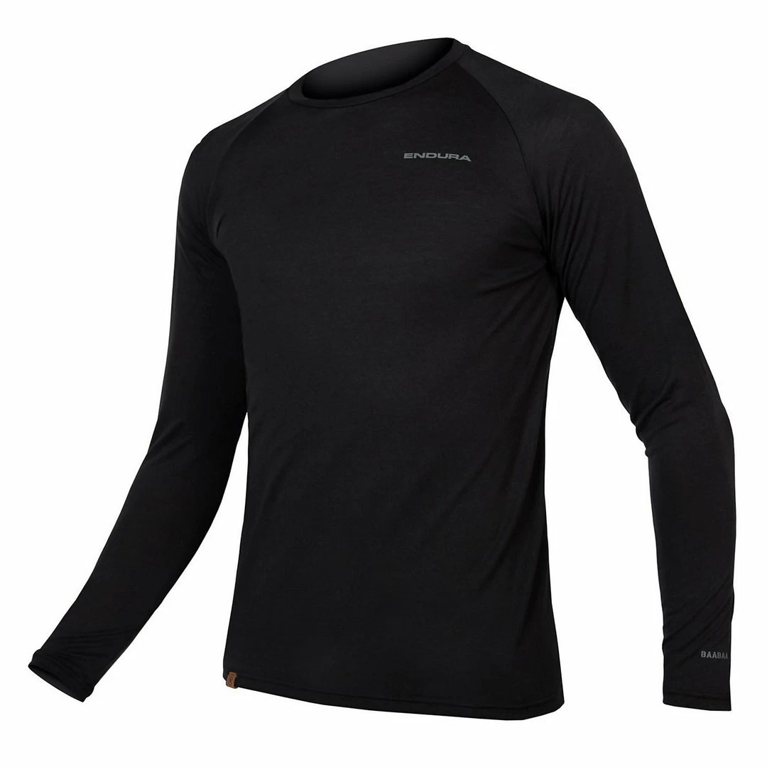 Endura BaaBaa Blend Long Sleeve Baselayer Black Apparel 1 Endura BaaBaa Blend Long Sleeve Baselayer Black Apparel