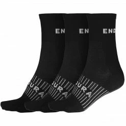 Endura Coolmax Race Sock Triple Pack Black Apparel